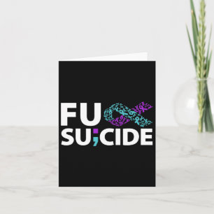 Cartão Fu Prevenção Suicida Sensibilização Fita de Semico