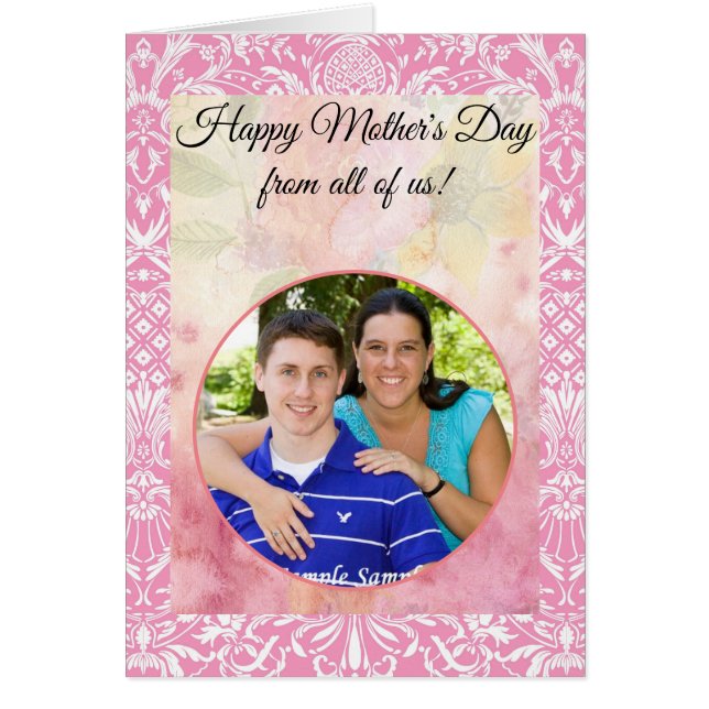 Cartão Fuchsia Pineapple Vitoriana Damasco (Frente)