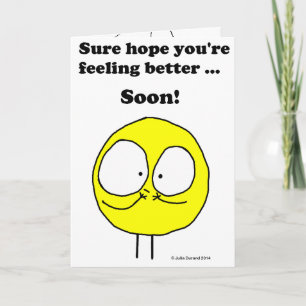 Cartão "Fudsy Faces", Get Well, Greeting Card