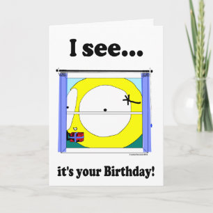 Cartão "Fudsy Faces"-Greeting-"I see it's your Birthday!"