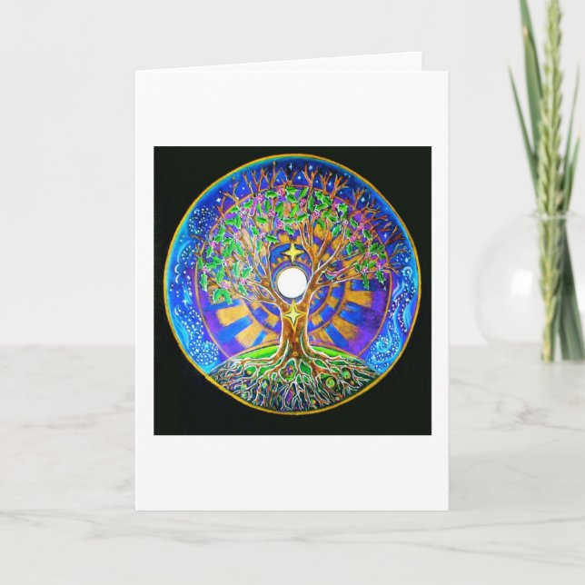 Cartão Full Moon Mandala (Frente)