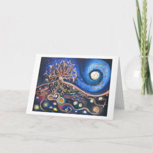 Cartão Full Moon Night Fine Art Card