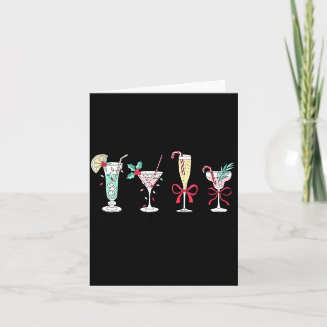 Cartão Full Of Holiday Srit Christmas Drinks Martini Tail (Frente)