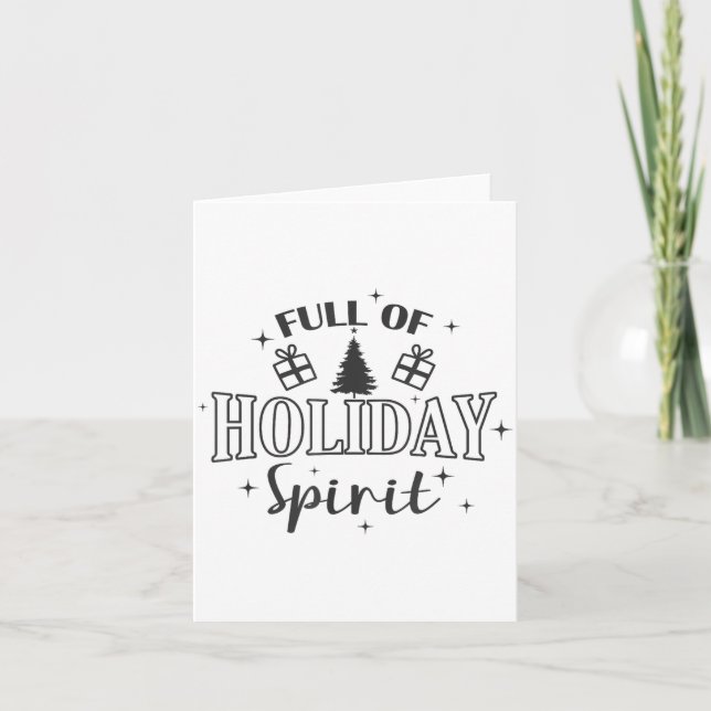 Cartão Full Of Holiday Srit Christmas Holiday  (Frente)