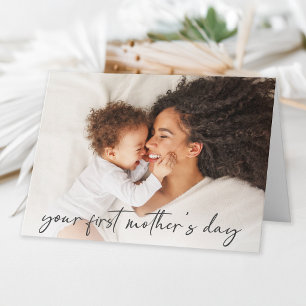 Cartão Full Photo First Mother's Day Card