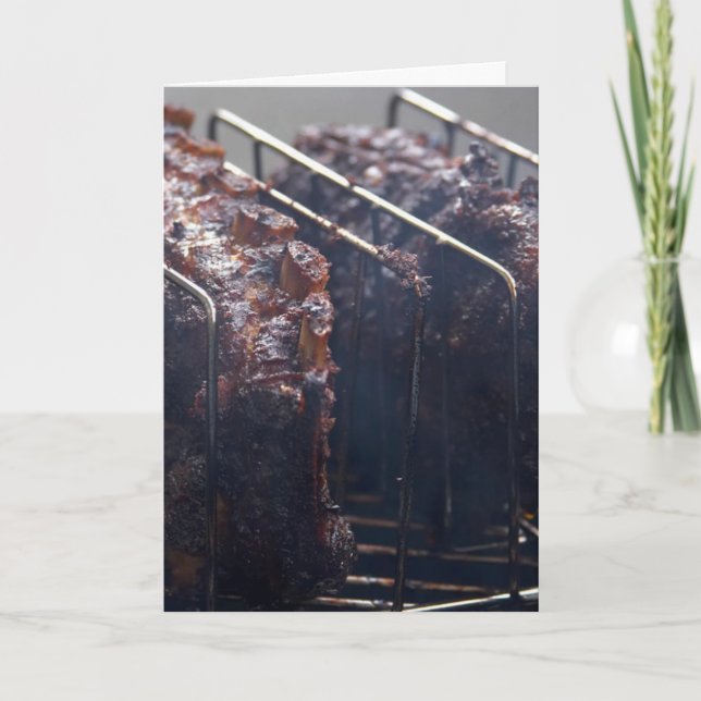 Cartão Fumadas Sobre A Grelha (Frente)