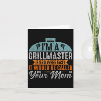 Cartão Fumador de Churrascos Engraçado Eu sou um Grillmas