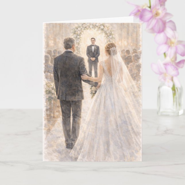 Cartão Fun Father of the Bride Prayer Ezekiel 25:17 (Orquídea)