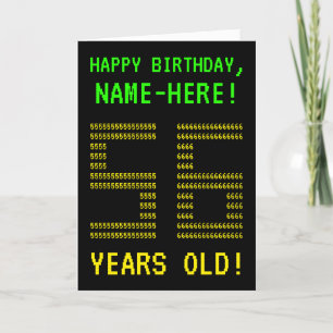 Cartão Fun, Geeky, Nerdy "56 YEARS OLD!" Birthday Card