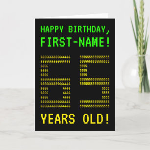 Cartão Fun, Geeky, Nerdy "65 YEARS OLD!" Birthday Card