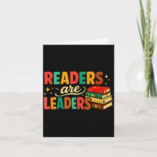 Cartão Fun inspiring readers are leaders book lovers