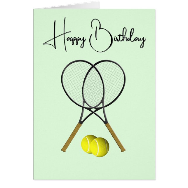 Cartão Fun Spin on Opponents Tennis Birthday  (Frente)