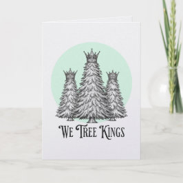 Cartão Fun We Three Kings Pun Christmas Tree card