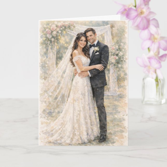 Cartão Fun Wedding Prayer Inspired by Ezekiel 25:17 (Orquídea)