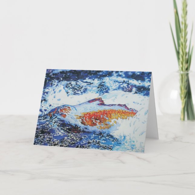 Cartão Funcionamento dos salmões! (Frente)