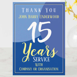 Cartão Funcionário do obrigado para Serviço Longo