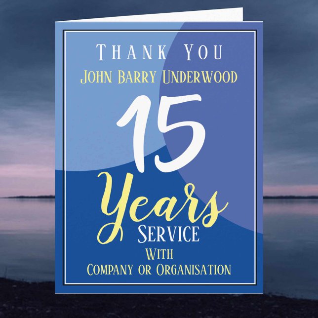 Cartão Funcionário do obrigado para Serviço Longo (Criador carregado)