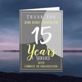 Cartão Funcionário do obrigado para Serviço Longo