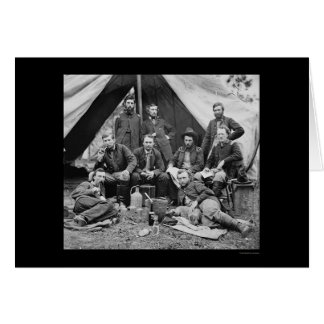 Cartão Funcionarios do General Porter com George Custer 1