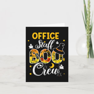 Cartão Funcionarios do Office Boo Crew Divertido Hallowee