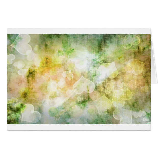 Cartão Fundo Colorido do Coração (Frente Horizontal)