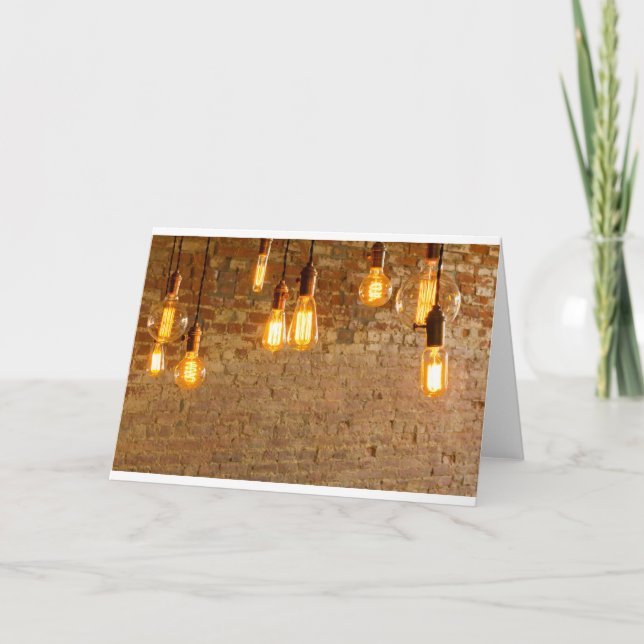 Cartão Fundo das lâmpadas (Frente)