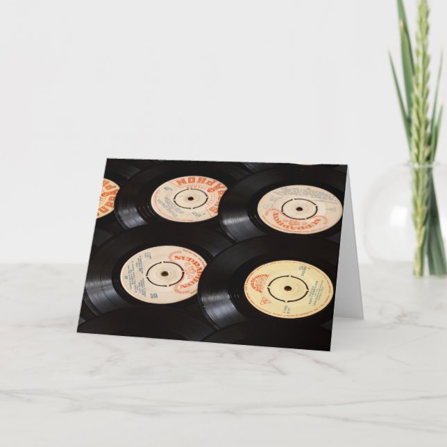 Cartão Fundo de Discos de Vinil (Frente)