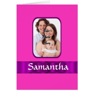 Cartão Fundo de fotografia rosa Neon