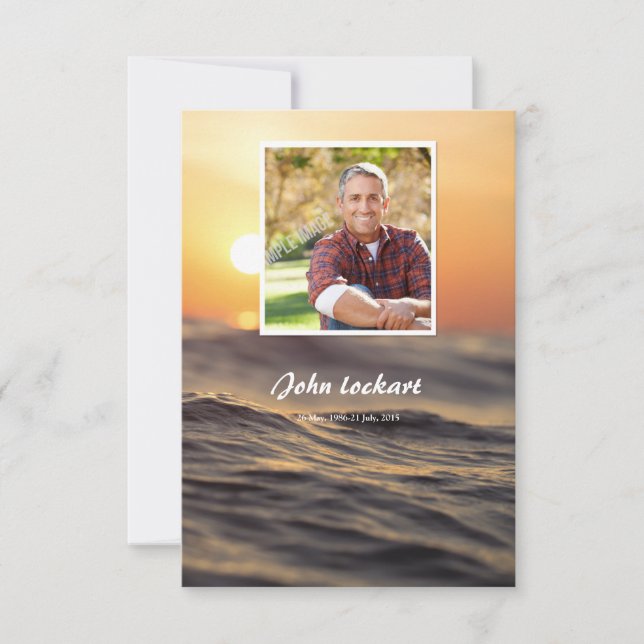 Cartão fúnebre memorável (Frente)