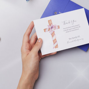 Cartão Funeral de Simpatia Fotográfica Cruzada Flo