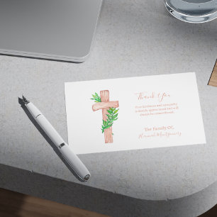 Cartão Funeral de Simpatia Fotográfica da Cruz Cri