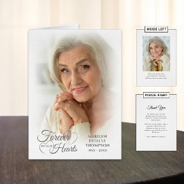 Cartão Funeral Obrigado para sempre em nosso coração 2 fo