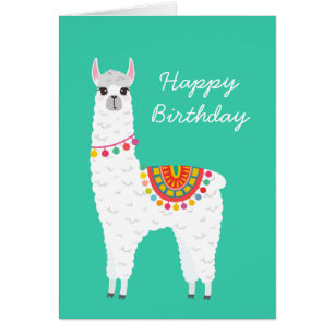 Cartão Funky Alpaca lama drama animal fofo