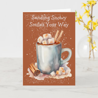 Cartão Funky Snowflake Hot Chocolate Winter Card