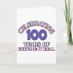 Cartão Funny 100th birthday designs