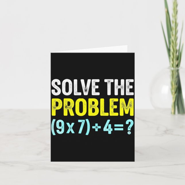 Cartão Funny 67 Meme Six Seven Math Teacher Brain-rot Jok (Frente)