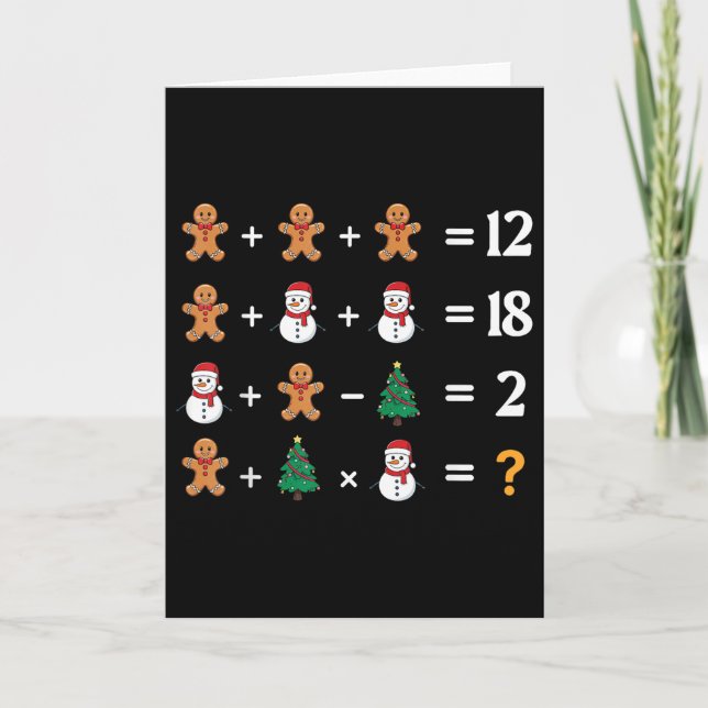 Cartão Funny 6 7 Meme Christmas Order Of Operations Math  (Frente)