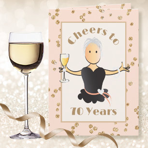 Cartão Funny 70th Birthday Card for Her - Sweet and Sassy