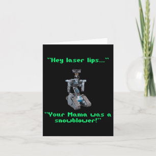 Cartão Funny 80s Sarcasm Robotics 5 Johnny Novelty