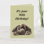 Cartão Funny 90th Birthday Customize Labrador Retriever<br><div class="desc">Funny 90th Birthday,  Labrador Retriever</div>