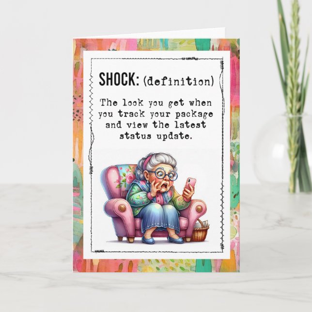 Cartão Funny Addicted To Online Shopping  (Frente)