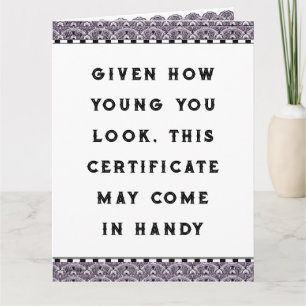 Cartão funny adult birthday card