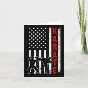Cartão Funny American Flag Karate Art For Men Women Karat