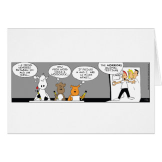 Cartão Funny Animal Testing