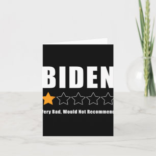 Cartão Funny Anti Biden Pro Trump 1 Estrela - Eleição De