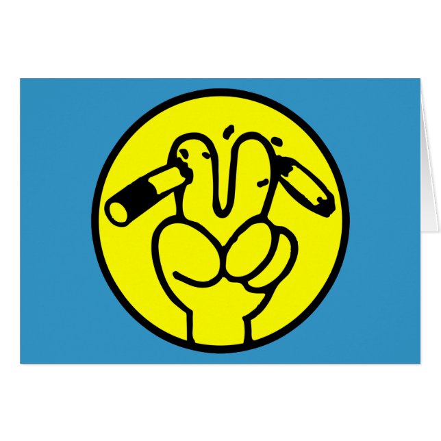 Cartão Funny Anti Smoking ⚠ Sinal Tailandês ⚠ (Frente Horizontal)