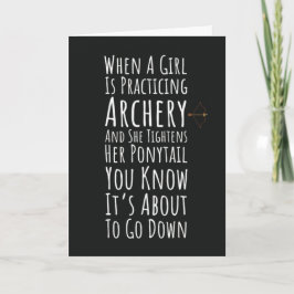 Cartão Funny Archery Card For Women Teen Girls Her Archer