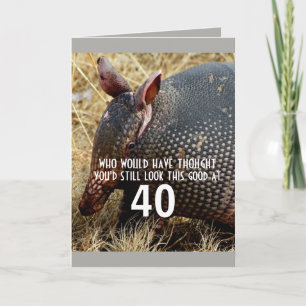 Cartão funny armadillo custom birthday card humor