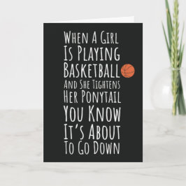 Cartão Funny Basketball Cards For Her Teen Girls Women