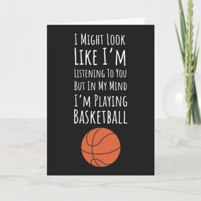 Cartão Funny Basketball Cards For Players Team Sports (Frente)